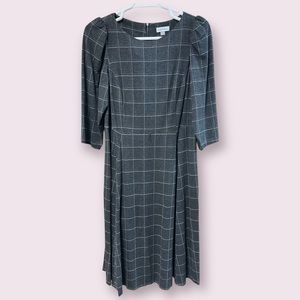 Calvin Klein Women’s Gray Plaid Maxi Dress Size 16W